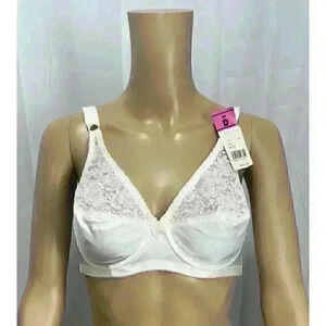 NWT VTG RARE Deadstock Partners White Bra Size 34D Style 215 Mervyn's Nylon Lace